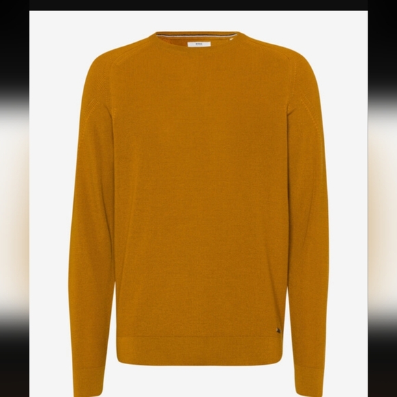 BRAX FEEL GOOD Size L Rick Crewneck Sweater Diamond Knit Merino/Silk - Picture 2 of 5